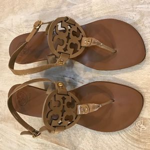 Tory Burch Leather Logo Sandal